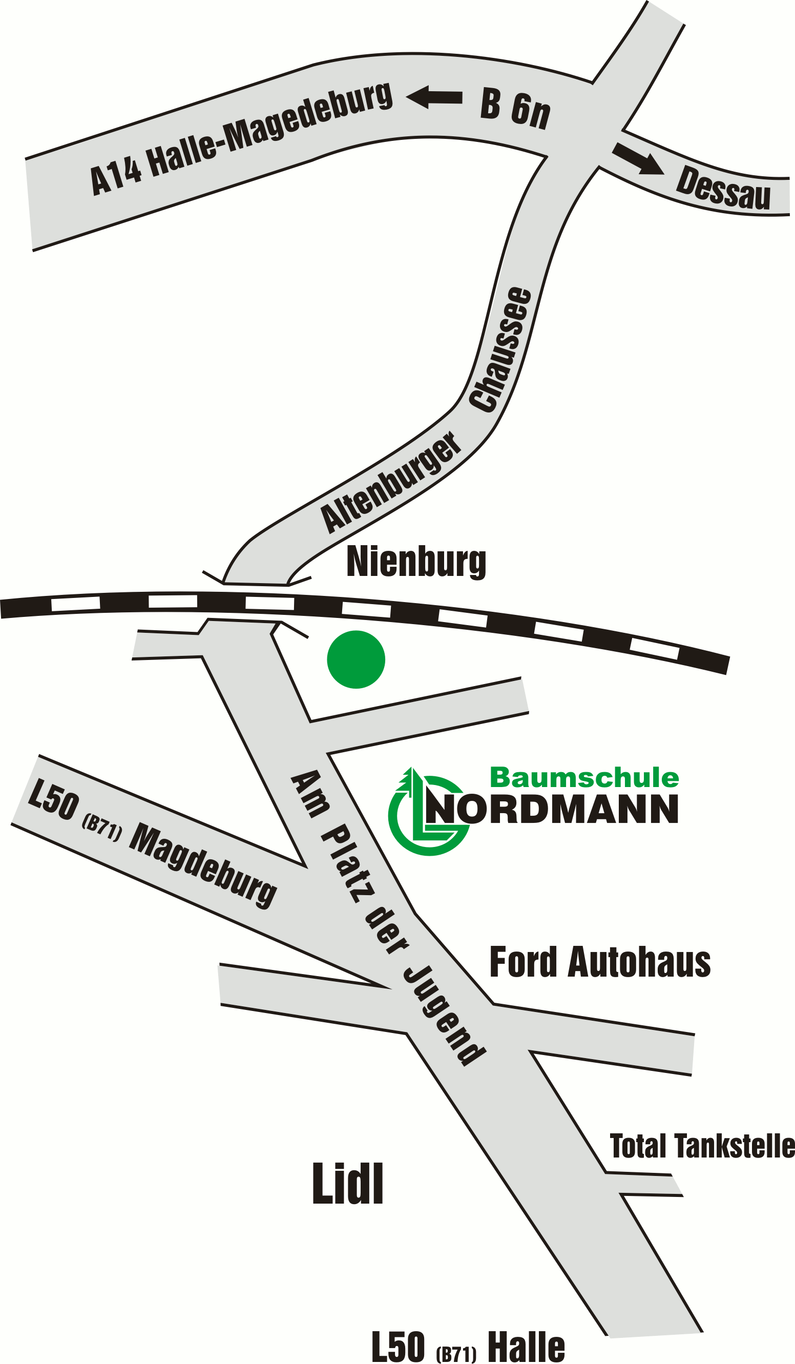 Baumschule Nordmann Anfahrtsskizze
